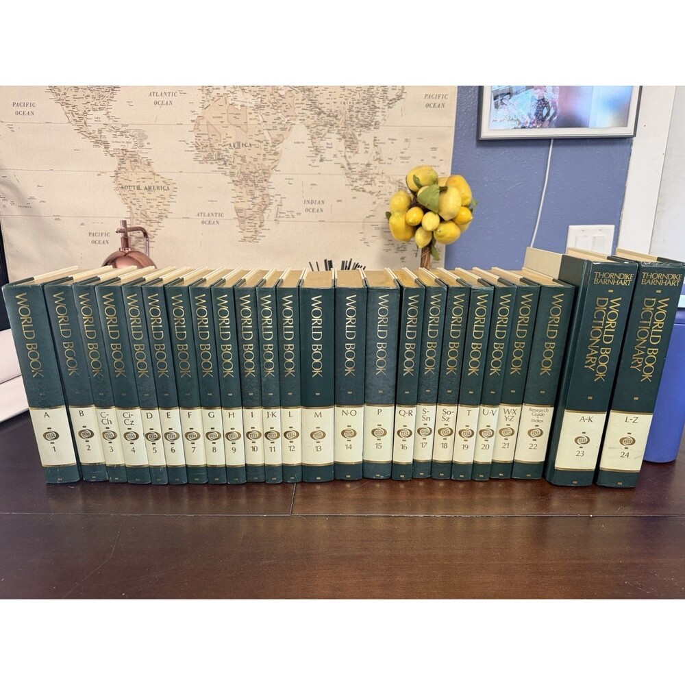 1991 REFERENCE RESEARCH GUIDE 1-24 World BOOK ENCYCLOPEDIA & Dictionary SET